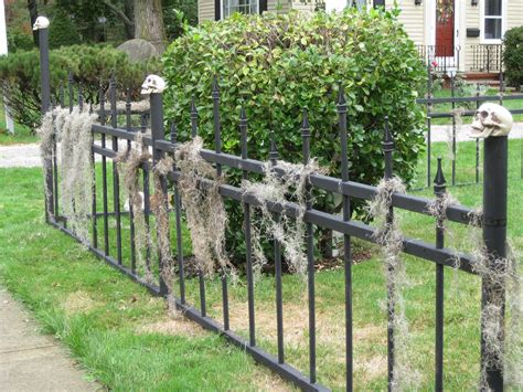 scary metal fence around house|halloween cemetery fence designs.